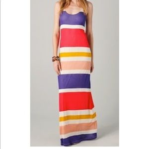 Splendid Block Stripe Maxi Tank Dress
